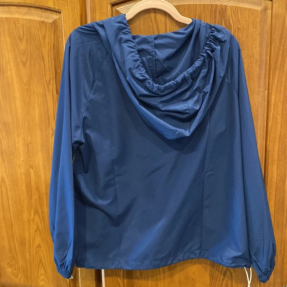 NWT Main Strip Deep Blue Zip-Up Jacket size small - Picture 3 of 5